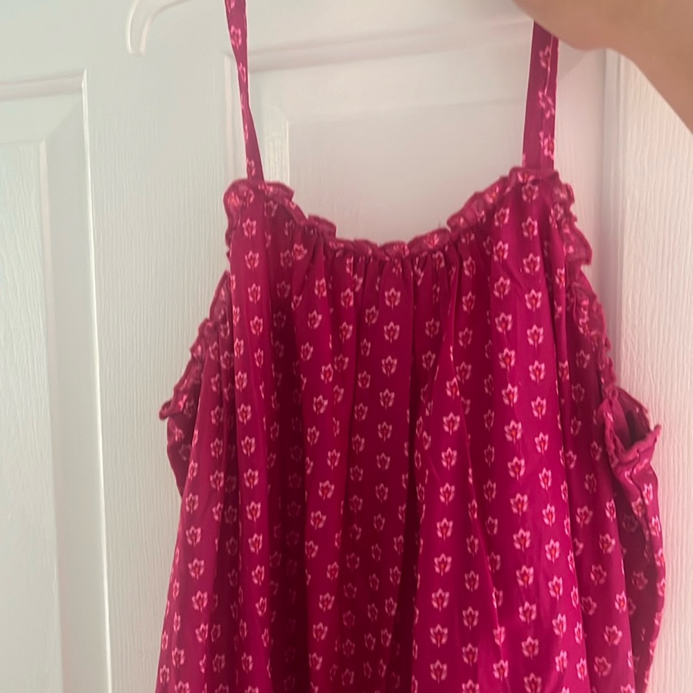 Gap Kids fuchsia & orange dress sleeveless girls size 14-16
